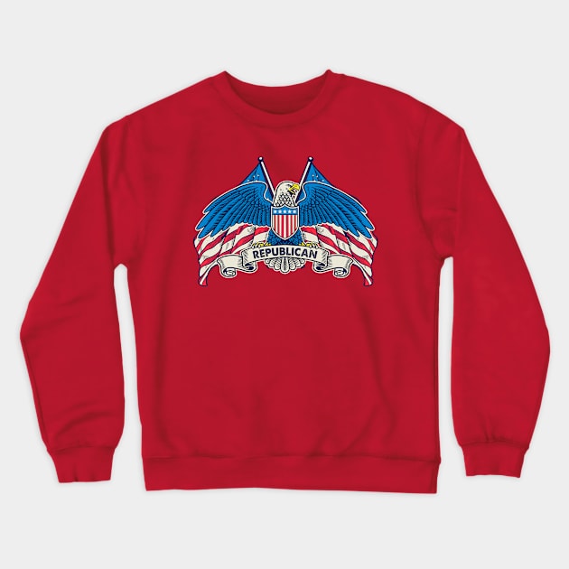 Bald Eagle Republican 2020 Crewneck Sweatshirt by machmigo